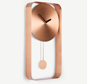 Horloge murale rectangulaire en métal, design minimaliste, analogique, quartz, pour salon - Product Image 2