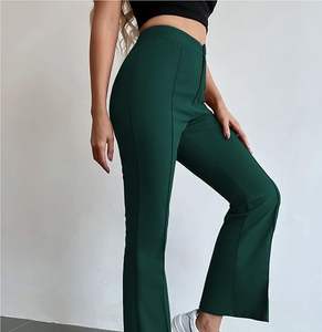 Leggings Deportivos de Cintura Alta con Logotipo Personalizado OEM, Pantalones de Yoga Suaves y Elásticos de Pierna Ancha para Mujer, Estilo Casual de Primavera - Product Image 6