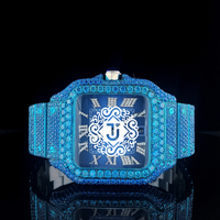 Montre à mouvement automatique avec cadran en saphir vert et diamants Moissanite VVS, idéale pour les mariages et les cadeaux, disponible à un prix avantageux.