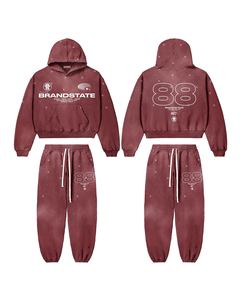 Conjuntos deportivos de alta calidad con estampado personalizado para hombre, pantalones de chándal de algodón, sudaderas casuales y pantalones de chándal para correr. - Product Image 3