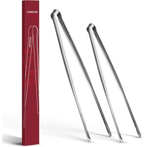 Pinze da Cucina di Precisione con Punte Seghettate Antiscivolo, Set da 2 (29 cm e 34 cm), in Acciaio Inox 18/8, Leggere e Resistenti per Utensili BBQ - Product Image 1