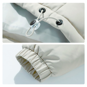 2025 Customizable Men's Winter Cotton Jacket High Quality Lightweight Zip Quilted Hooded <b>Windbreaker</b> <b>Black</b> Long & XL Size - Product Image 2