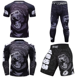 เสื้อยืดแขนยาวคอรัดรูปลายสัตว์สำหรับผู้ชาย Cody Lundin แห้งเร็ว ทรงสปอร์ต คอกลม แขนเสื้อแบบแร็กแลน - Product Image 5