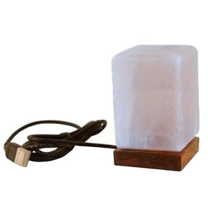 Lámpara de Sal del Himalaya Tallada a Mano con Base de Madera, Precio Bajo, Alta Calidad, Decoración Feng Shui para el Hogar, Alimentación por USB - Product Image 1