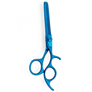 Tijeras de Entresacar Profesionales, Más Vendidas, con Recubrimiento de Titanio Azul, Dientes Personalizados, Tijeras de Salón - Product Image 6