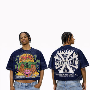 Camiseta Gráfica Amarilla 2026 al por Mayor, Estilo Urbano Oversize con Estampado de Dinero para Hombre y Mujer - Product Image 2