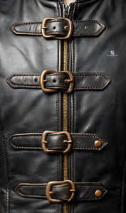 Men's Genuine Leather Winter <b>Vest</b> Wholesale Custom OEM ODM Biker Jacket Sleeveless Motorcycle Vintage Casual Outerwear Windproof - Product Image 3