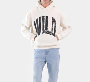 Sudadera con Capucha Unisex de Invierno, 100% Algodón, Felpa, Hombros Caídos, Estilo Oversize, para Entrenamiento - Product Image 2