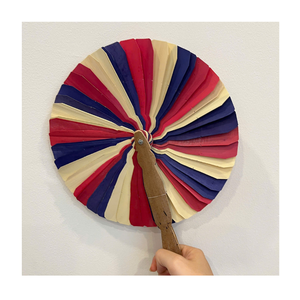 Natural Coconut Palm Leaf Fan From Vietnam Handmade Rustic <b>Handheld</b> Accessory For Summer Markets Outdoor Events Hotels Resorts - Product Image 3