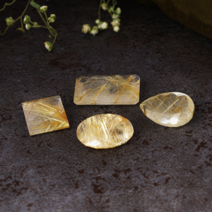 Multicolor <b>Golden</b> Rutile <b>Quartz</b> Cut Gemstone Unique Shape Loose Stone Semiprecious Natural <b>Rutilated</b> <b>Quartz</b> for Jewelry Making - Product Image 2