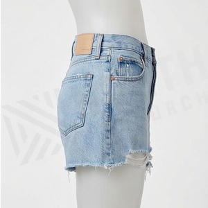 Shorts de Mezclilla Casuales Premium para Mujer, Estilo Boyfriend Desgastado y Roto, para Verano, Ajuste Cómodo, Color Personalizado - Product Image 3