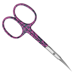 Ciseaux à cuticules russes à pointe aiguille, revêtement poudré rose et noir, taille et design personnalisés OEM par Advantage Impex - Product Image 5