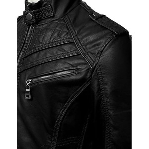 Comfortex International Men's Black Genuine Lambskin Leather <b>Biker</b> <b>Jacket</b> Vintage Real Motorcycle <b>Jackets</b> For Men - Product Image 4