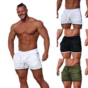 Pantalones Cortos Deportivos de Secado Rápido para Hombre, de Color Sólido, con Cordón Ajustable, Cintura Media, Casuales, en Blanco, Negro y Verde Oliva - Product Image 6
