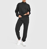 Ensemble de survêtement coupe-vent léger et respirant pour femme, noir, imprimé avec logo personnalisé, extensible dans quatre directions, idéal pour l'été