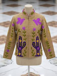 Veste en coton Suzani pour femmes de qualité supérieure, broderie florale faite à la main, qualité d'exportation, fabricant en gros - Product Image 4