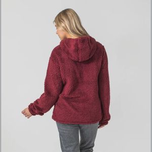 Sudadera con Capucha de Felpa Sherpa 100% Algodón Ecológico Premium con Cierre de Cremallera, Bordado Sólido, Cómoda para Clima Frío - Product Image 4