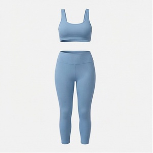 Ensemble de yoga pour femmes, vêtements de fitness, soutien-gorge de sport et leggings, tenue de sport pour la gym, l'entraînement et les exercices, couleur personnalisée - Product Image 1