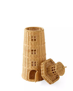 Decoración ecológica hecha a mano de faro de ratán, adorno de mimbre, estilo costero, decoración para el hogar, juguetes para niños para la habitación infantil - Product Image 4