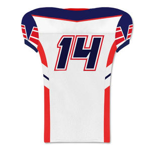 ชุดยูนิฟอร์มอเมริกันฟุตบอลคุณภาพสูงสั่งทำพิเศษ ผ้าโพลีเอสเตอร์ตาข่าย ระบายอากาศได้ดี แห้งเร็ว สำหรับทุกเพศ พร้อมลายพิมพ์ - Product Image 6