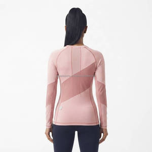 <b>Women</b> Compression <b>Shirt</b> <b>Long</b> Sleeve Athletic Base Layer Quick Dry Workout Top Gym Fitness Running Sportswear OEM ODM Wholesale - Product Image 2