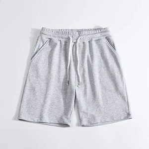 Shorts de sport cargo bleu uni respirant à séchage rapide pour homme avec poches zippées, taille mi-haute élastique, en toile 100 % coton - Product Image 4