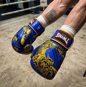 Custom Premium Leather Breathable <b>Moisture</b> Wicking Hook Loop Closure Unisex Muay Thai Boxing <b>Gloves</b> OEM Boxing <b>Gloves</b> - Product Image 5