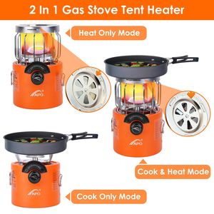 2000W Portable Backpacking Stove 2-in-1 Outdoor Gas and Tent Heater for <b>Camping</b> & Outdoor Adventures - Product Image 2