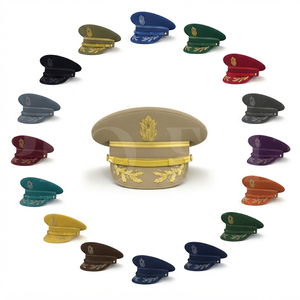Adjustable Wool Polyester Premium Quality OEM Hand Made Embroidery Brim Peak <b>Caps</b> Latest Design Comfortable Uniform Visor <b>Hats</b> - Product Image 1