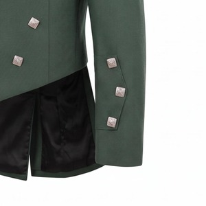 Veste Prince Charlie verte pour homme, tenue écossaise, vêtement de mariage formel, coupe classique, matière polyester - Product Image 3