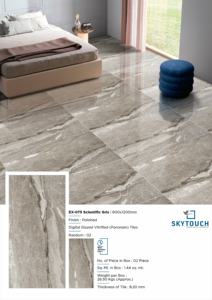 Azulejo de porcelana de mármol esmaltado pulido de gama alta moderno de 600x1200, acabado brillante clásico para pared de suelo antideslizante Interior - Product Image 2