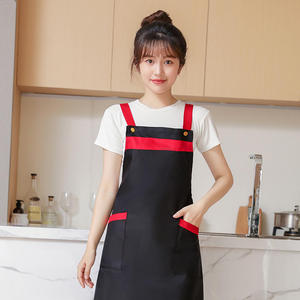 Custom Logo Color Block Adjustable Cotton Breathable Durable Bib <b>Apron</b> Pockets Waterproof Oilproof Kitchen Cooking <b>Apron</b> for - Product Image 1