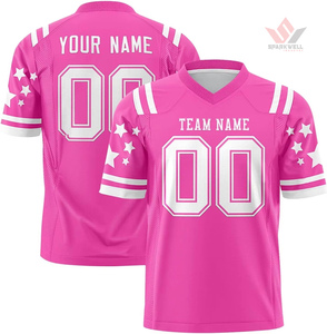 Maillot de football américain personnalisé pour homme, noir, numéro 41, col en V, manches courtes, respirant, anti-transpiration, polyester, coupe athlétique, taille adulte - Product Image 1