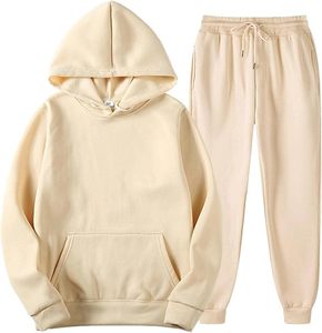 Wholesale Custom Unisex <b>Pink</b> Hoodie and Sweatpants <b>Set</b> 100% Cotton Fleece <b>Tracksuit</b> Casual Winter Loungewear OEM - Product Image 6