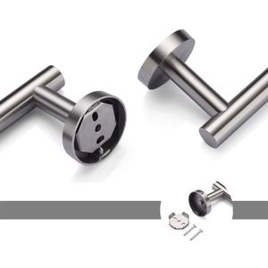 Portarotolo da Parete Moderno in Acciaio Inox SUS304 Antiruggine con Finitura Nichel Spazzolato - Product Image 3