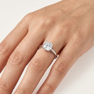 Anillo de Diamante con Corte Brillante en Platino Pt950, Anillo de Compromiso Clásico para Mujer, Diamante Cultivado en Laboratorio con Certificado IGI - Product Image 3