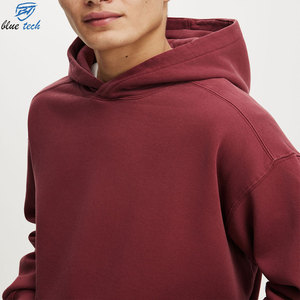 เสื้อฮู้ดดี้ผู้ชายสไตล์วินเทจแบบซักล้าง ผ้าฝ้ายฟลีซหนานุ่ม ทรงหลวม ผลิตโดยผู้ผลิต OEM ODM - Product Image 5