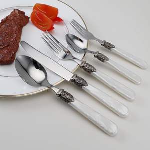 Couverts de qualité supérieure pour la maison, ensemble de couverts en métal réutilisables, cuillère et fourchette en acier inoxydable écologiques, couverts en acier inoxydable - Product Image 2