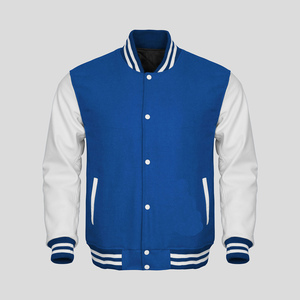 Letterman BaseBall Varsity <b>Jacket</b> College Retro Black Wool Body Grey <b>Leather</b> Sleeves Stand Cartoon Print <b>Winter</b> for Unisex - Product Image 6