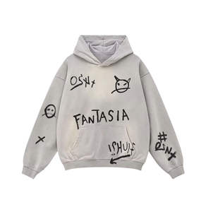 Sudaderas con capucha OEM personalizadas 100% algodón, tallas grandes para hombre, sudaderas con capucha extragrandes de alta calidad para hombre y mujer - Product Image 4