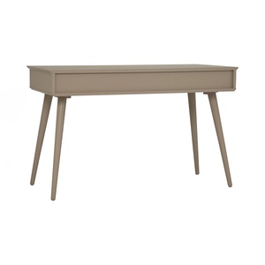 Modern 1200mm Taupe Grey Writing <b>Desk</b> with Solid Rubberwood Legs from Malaysia for <b>Study</b> and Bedroom Use - Product Image 5