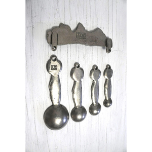 Brass Made Eco-Friendly <b>Measuring</b> Cups And <b>Spoon</b> Set For Home Kitchen Baking And Cooking Silver Color Finished Handmade Utensils - Product Image 4