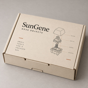 Boîte d'expédition personnalisée en carton ondulé pour accessoires de clavier avec impression crème pour l'électronique de bureau - Product Image 3