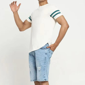 Camisetas de Hombre, Casuales, Deportivas, de Verano, de Manga Corta, de Algodón Tejido, Estampadas, con Patrón en Relieve, Transpirables - Product Image 6