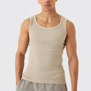 Sportswear <b>Men</b> Polyester Sport <b>Gym</b> T Shirt Ribbed Tank Top <b>Men</b> Bodybuilding T Shirt Tank Top <b>Gym</b> Wears OEM <b>Gym</b> <b>Vests</b> - Product Image 1