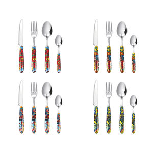 Set di Posate Acapulco Excelsa da 16 Pezzi in Acciaio Inossidabile con Manici Multicolore per Feste - Product Image 5