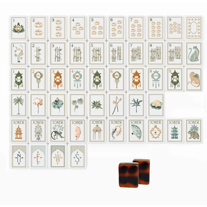 Tuiles de Mahjong américaines de luxe en acrylique à 4 couches, 160 tuiles, avec un design élégant et une finition durable pour les soirées de jeu - Product Image 1