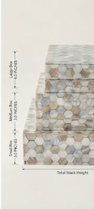 Rectangular <b>Storage</b> <b>Box</b> set With <b>Lid</b> Minimalist Design <b>Storage</b> For Jewelry Hinged Cover Marble Effect Resin Patterned Exterio - Product Image 4