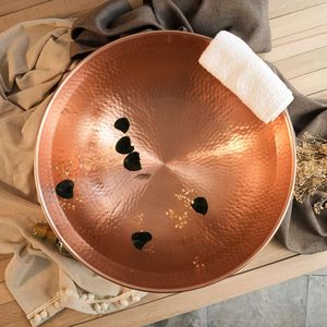Elegante Tazón de Pedicura de Cobre, Lujoso Lavabo para Spa de Pies Hecho a Mano, Esencial para Salón Profesional, Colección Decorativa - Product Image 5