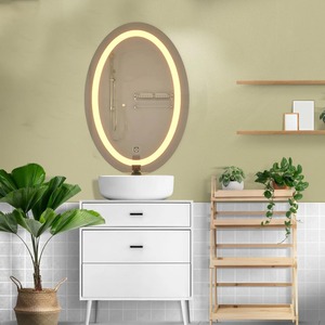Bathroom LED Mirror Touch Sensor Beveled Edge Scandinavian Design 18x30 Inch Wall Mirror with 3 <b>Light</b> Effects - Product Image 2